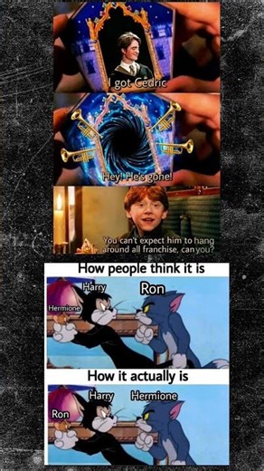 Harry Potter Triwizard TournamentMeme | How People Think vs Reality😂#harrypotter#marvel#tomandjerry
