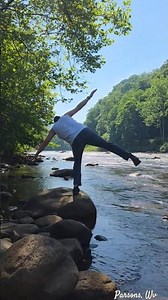 Having some fun by the river at Brooklyn Heights Riverfront campground in Parsons, Wv.