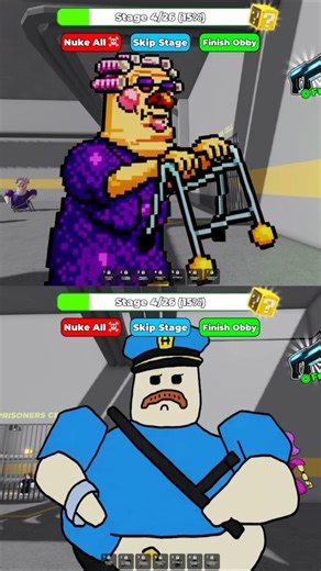 Roblox - POLICE VS 8-BIT BOSSES PRISON VS POLICE VS PAINTED BOSSES PRISON JUMPSCARE #roblox