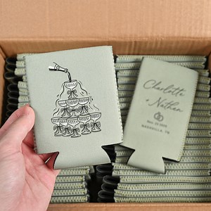 Personalized Wedding Can Cooler - Stubby Holder - Party Favor & Gift - Etsy Australia