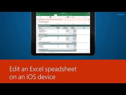 Edit an Excel spreadsheet on an iOS device