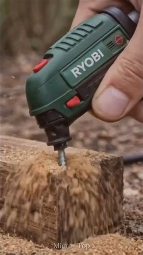 💚⚙️ Green Drill Screwing a Self-Tapping Screw – Quick & Satisfying! 🪵✨ #woodwork #automobile