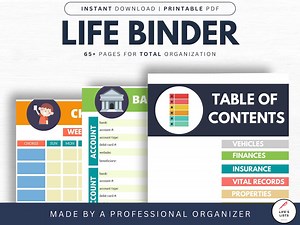 Printable Life Binder | Home Management System (digital Download) - Etsy