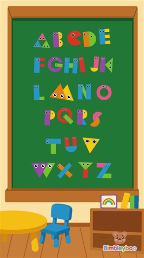 Uppercase ABC Shapes Song 🔤 Learn Capital Letters A-Z for Kids! | Bimbleyboo