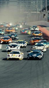 As raw as it gets … the start of the 24H Dubai race 🔥 | Dubai Autodrome Circuit