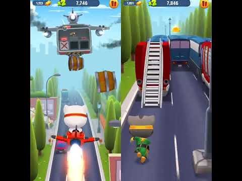 Talking Tom gold run lucky patcher part 89 super Tom vs super Angela