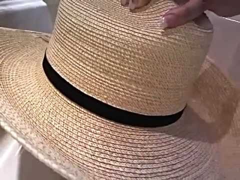 How to shape a palm leaf hat.wmv