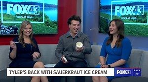 5.7K views · 233 reactions | Sauerkraut ice cream!?! Having sauerkraut on New Years Day is a Pennsylvanian Dutch tradition to bring luck into the new year... but THIS was a first for me! Tyler Hatfield was kind enough to bring me and Danielle Miller an entire TUB of it back from Urban Churn!  | Gabrielle Mediak | Facebook