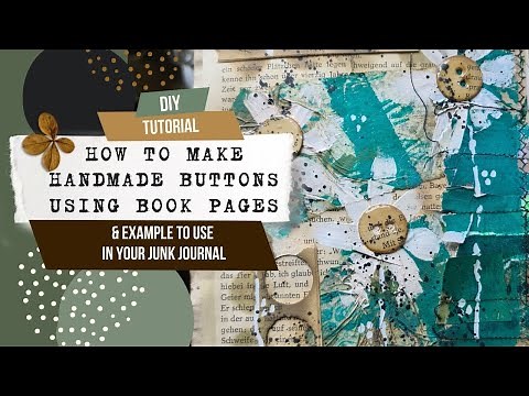 how to make buttons from old book pages 🟢 DIY 🟢 junk journal decoration 🟢 TUTORIAL 🟢