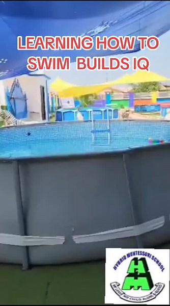 Come and lets 🏊‍♂️. Swimming helps improve concentration and teaches goal orientation.#hybridmontessorischool #swimming#fun#extracurricular #viral #foryoupage #fyp #ghanatiktok🇬🇭