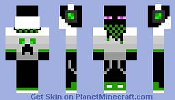 Enderman Creeper Hoodie 2 Minecraft Skin