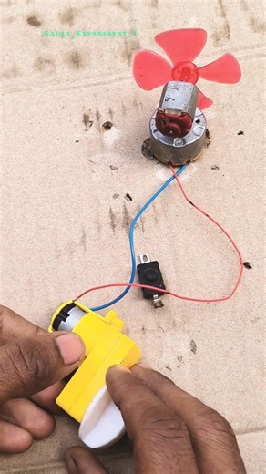 DC Motor Science Project Working Model for mini gear DC motor fan #motor #project #inventor #diy