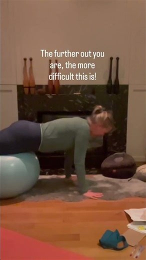 Pushup on the ball #exerciseadvent #healthyaging