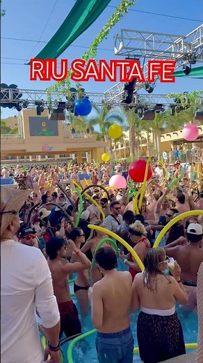 CRAZY Jungle Pool Party at RIU Santa Fe in Cabo San Lucas Mexico! #Cabo #Mexico #travel