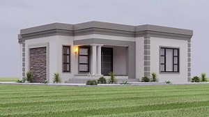 2 Bedroom Flat roof Modern house plan with 2 bathrooms. #SAMA28 #vairalvideo #Construction #fypシ #LIMPOPO