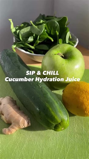 Juice on repeat? cucumbers!! This recipe is packed with spinach, cucumber, and a splash of coconut water, a mineral-rich pick-me-up your body will love. SIP & CHILL Cucumber Hydration Juice Ingredients: • 2 cups spinach (high in magnesium) • 1 medium cucumber (hydrating and magnesium-rich) • 1 green apple (for sweetness and added vitamins) • 1/2 cup coconut water (good source of magnesium) • 1/2 lemon (for a zesty kick and vitamin C) • 1 inch ginger (anti-inflammatory and flavorful) • Ice cubes 