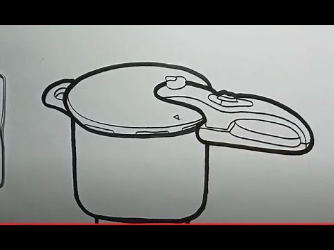 How to Draw Pressure Cooker Step by Step #tutorialdrawing