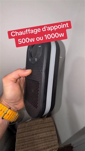 Chauffage d'appoint 2 puissances 500w ou 1000w avec télécommande et éclairage d'ambiance #chauffage #froid #hiver #offresdhiver #chaleur
