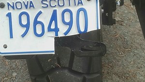Man believes licence plate cut by someone in attempt to get sticker