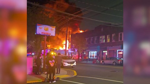 Explosion at NJ auto body sparks 5-alarm fire, burns through businesses