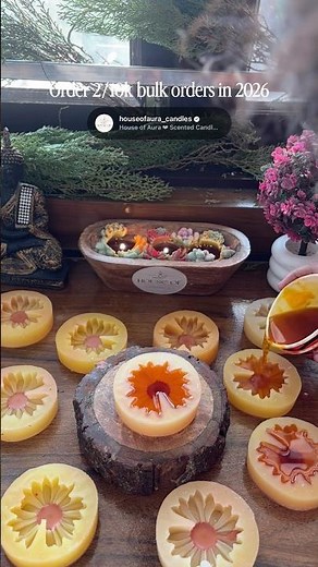 Sunflower Jar Candle #diycandle #jarcandle #candlemaking #floralcandle #scented candles