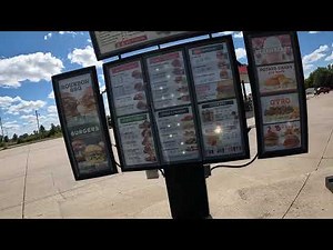 Ordering Bourbon BBQ Brisket, Arby's Drive Thru to Tesla Supercharger, Dows, Iowa, 7 Sep 2024, NGH10