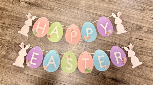 Easter Banner, Happy Easter Banner, Bunny Easter Banner, Easter Decoration, Easter Celebration Decor, Easter Decor, Happy Easter - Etsy
