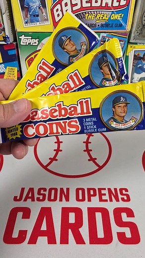 ⚾1988 Topps Baseball Coins 3-Pack Opening⚾ #PackOpening #packopening #vintagebaseballcards #youtubereels #baseball #jasonopenscards #baseballcards #sportscards #youtuber #topps #whodoyoucollect #thehobby | Jason Opens Cards