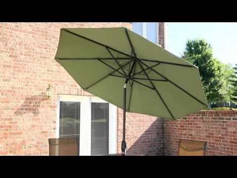 Treasure Garden 9 ft. Deluxe Auto Tilt Patio Umbrella - Product Review Video