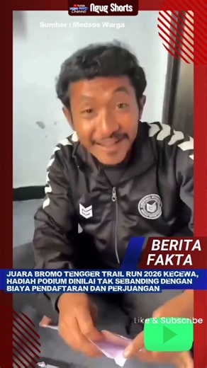 JUARA BROMO TENGGER TRAIL RUN 2026 KECEWA, HADIAH DINILAI TAK SEBANDING PENDAFTARAN DAN PERJUANGAN