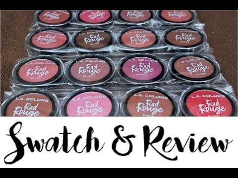 L.A. COLORS | RAD ROUGE BLUSH COLLECTION SWATCHES!!