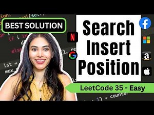 Search Insert Position #leetcode #binarysearch #topinterview150