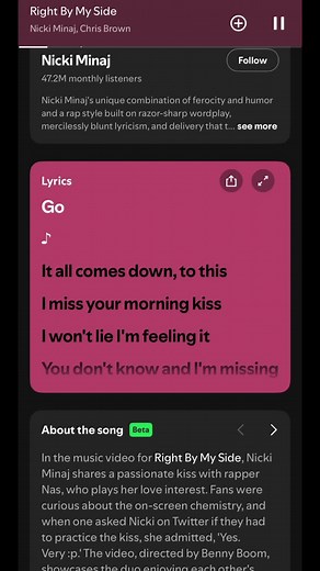 Nicki Minaj & Justin Bieber - Right By My Side Lyrics