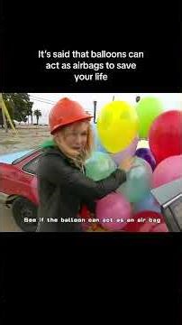 Can ballons act as an airbag and save life #ytshorts #movie #mythbusters #film