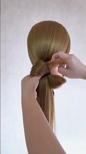 🎀 Creative Braided Ponytail with Bubble Detail | Easy & Stylish Hair Tutorial #diyhairstyle #braids