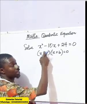 Factorisation of Quadratic Equation Using The Sum