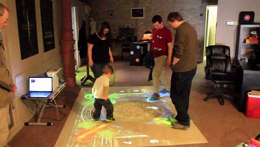 118K views · 1K shares | Our littlest play-tester checking out some new interactive floor projection games. | Lumo Interactive | Facebook