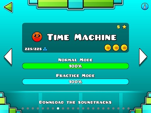 Geometry Dash Walkthrough - Level 8 (Time Machine) [ALL COINS]