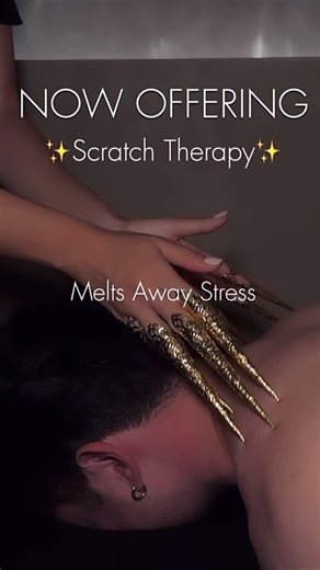 🌟 INTRODUCING: SCRATCH THERAPY 🌟 ✨ A Revolutionary New Beauty Treatment — Now Available!✨ Looking for something totally unique in your self-care routine? Say hello to Scratch Therapy – the newest, must-try sensation in beauty and wellness. 🖐️ What is Scratch Therapy? An innovative treatment that gently stimulates the skin using soothing scratch techniques designed to: • ✅ Deeply relax the nervous system • ✅ Promote circulation and skin rejuvenation • ✅ Gently exfoliate for a smoother, glowing