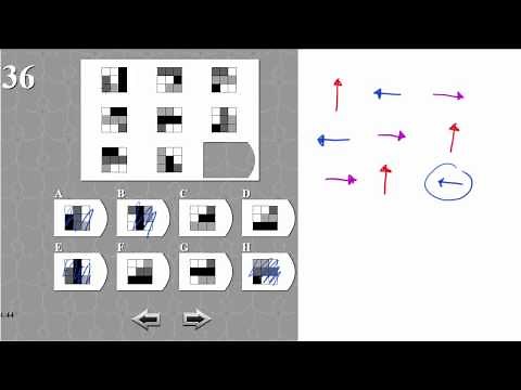 IQ TEST matrix 36 SOLVED AND EXPLAINED