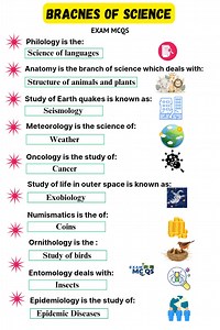 12K views · 186 reactions | BRANCHES OF SCIENCE #science #sciencefiction #sciencefacts #branches #branchesofscience #study #StudyAbroad #scientist #ornithology #medical #education #worldwide #world #medicalexam #learnscience #viralpost2025 #viralreelsシ #viralchallenge #viralfacts #highlightsシ゚ | EXAM WORLD MCQS CSS,PMs,SPSC | Facebook