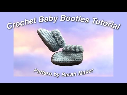 Crochet Baby Booties Tutorial (Impeccable Yarn) Pattern from Sarah Maker