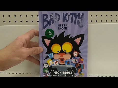 BAD KITTY GETS A PHONE GRAPHIC NOVEL NICK BRUEL BOOK CLOSER LOOK BOOKS REVIEW BAD KITTY BOOKS