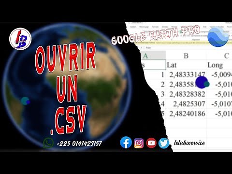 Google Earth Pro Importer des données Csv