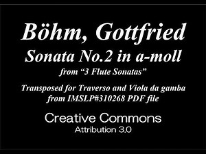Böhm, Gottfried _ Flute Sonata No.2 in a-moll[Traverso, Viola da gamba]