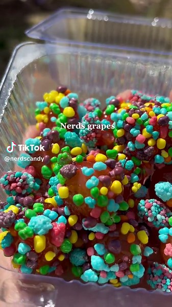 Delicious Candied Grapes with NERDS - A Sweet Crunchy Treat!