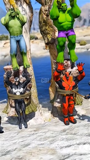 Captain America & Marvel Save Hulk Bros! 😱 Venompool Trapped Them! | GTA 5 - coffin dance song cover