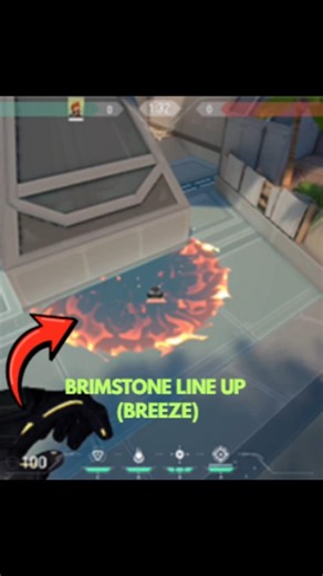 BRIMSTONE LINE UP , BREEZE A SITE #valorant #valorantclutchmoments #valorantgameplay
