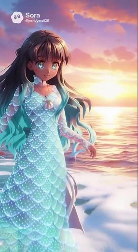anime mermaid transformation video idea #1