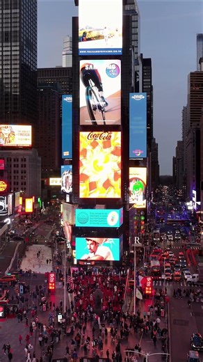 Drone Times Square New York City